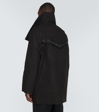 Shop Rick Owens Oversized Cotton Coat In Black