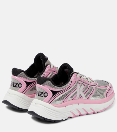 Shop Kenzo Pace Mesh Sneakers In Pink