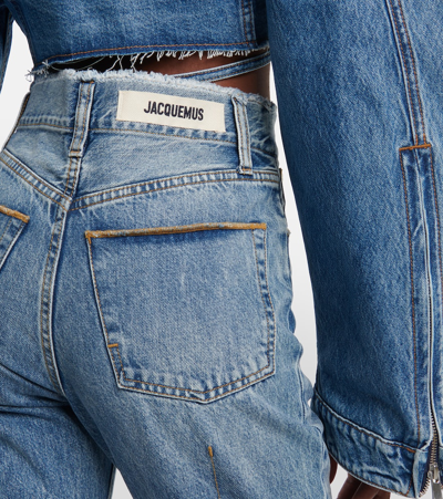 Shop Jacquemus Le De Nîmes Linon High-rise Straight Jeans In Blue