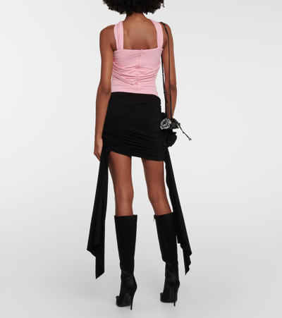 Magda Butrym Floral-applique Mini Skirt In Black