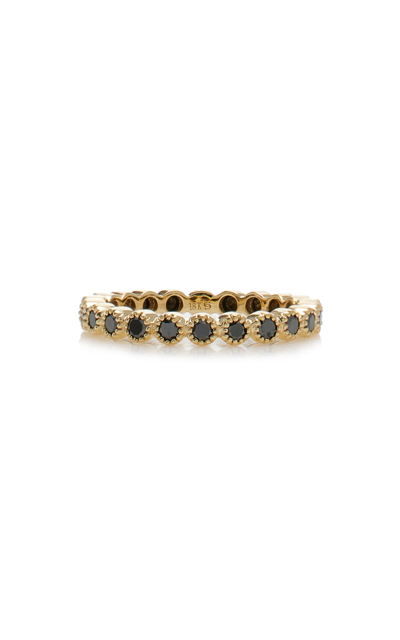 Shop Sethi Couture The Bezel 18k Yellow Gold And Black Diamond Ring