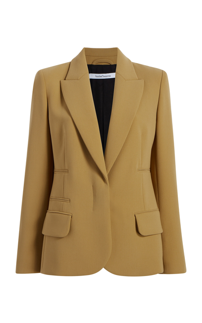 Shop Another Tomorrow Doppio Stretch-wool Jacket In Gold