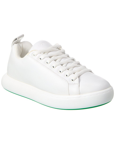 Shop Bottega Veneta Leather Sneaker In White