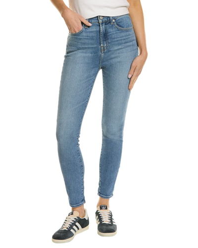 Shop 7 For All Mankind High-waist Gwenevere Lv Polar Sky Ankle Jean In Blue