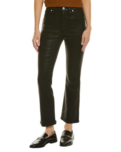 Shop 7 For All Mankind High-waist Coated Black Slim Kick Jean