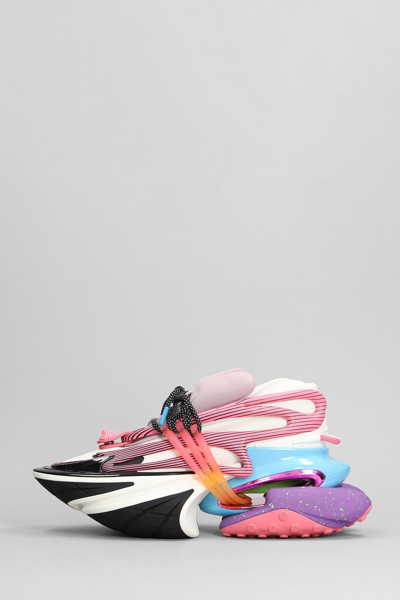 Shop Balmain Unicorn Sneakers In Multicolor Nylon