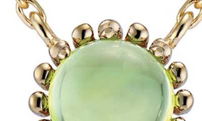 House Of Frosted Stone Floral Necklace In Gold/ Peridot