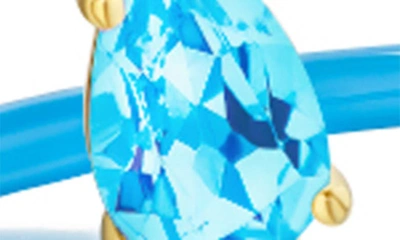 House Of Frosted Stone Enamel Vine Ring In Blue/ Blue Topaz