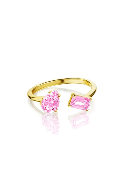 House Of Frosted Topaz Meeting Ring In Gold