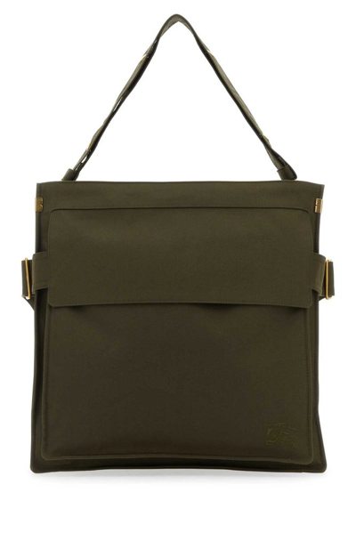 Shop Burberry Trench Top Handle Bag In Green