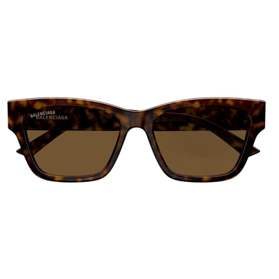 Shop Balenciaga Eyewear Rectangular Frame Sunglasses In Multi