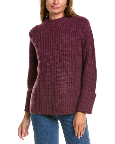 Shop Vince Shaker Rib Wool & Alpaca-blend Sweater In Red