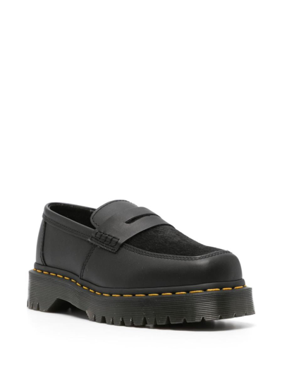 Shop Dr. Martens' Dr. Martens Penton Bex Squared Pny Leather Loafers In Black