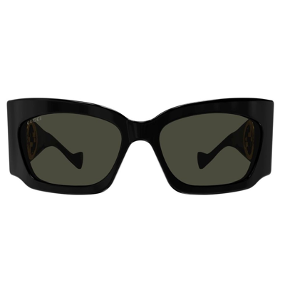 Shop Gucci Eyewear Geometric Frame Sunglasses In Black