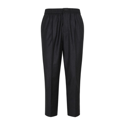 Shop Ami Alexandre Mattiussi Ami Paris  Elasticated Trousers Pants In Grey