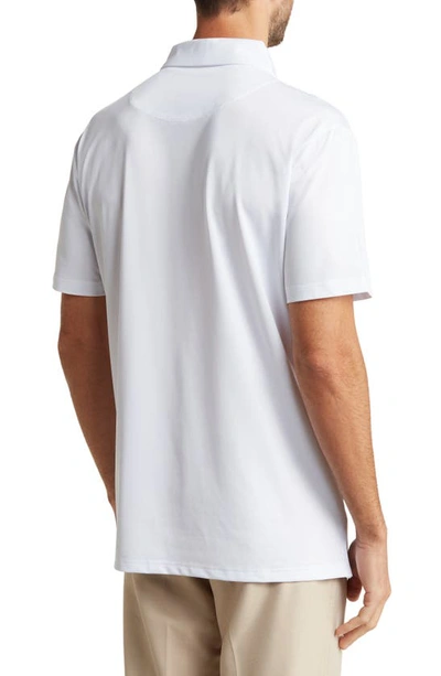 Tom Baine Performance Solid Polo In White