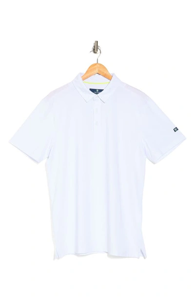 Tom Baine Performance Solid Polo In White