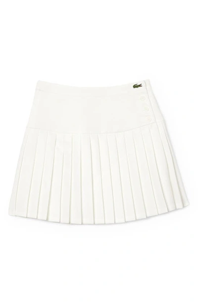 Shop Lacoste Pleated Twill Skirt In 70v Farine