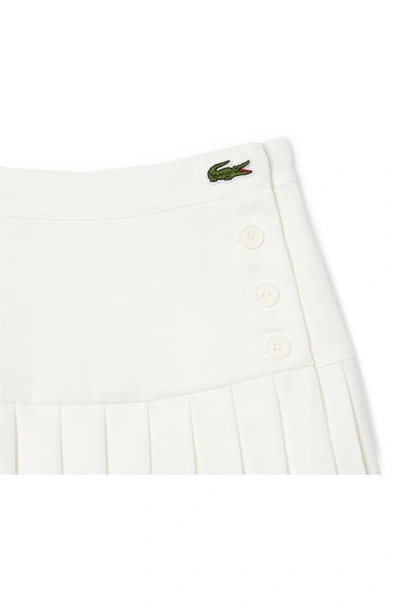 Shop Lacoste Pleated Twill Skirt In 70v Farine