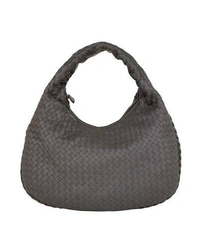 Shop Bottega Veneta Small Intrecciato Veneta Hobo Bag In New Light Grey