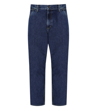 Shop Carhartt Wip  Single Knee Blue Jeans