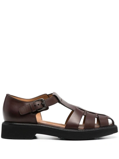 Shop Church's Hove Caged Sandals In Brown
