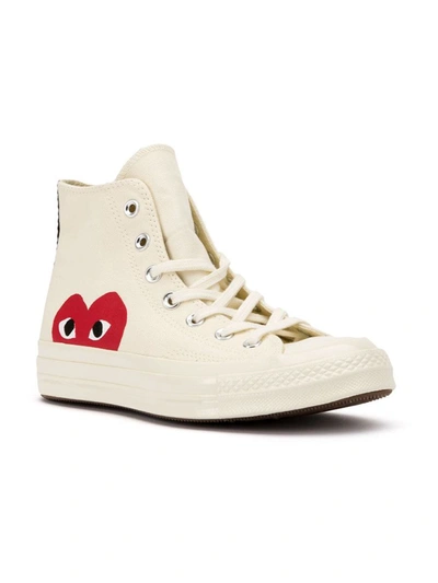 Shop Comme Des Garçons Play Comme Des Garçons Sneakers In Nude &amp; Neutrals