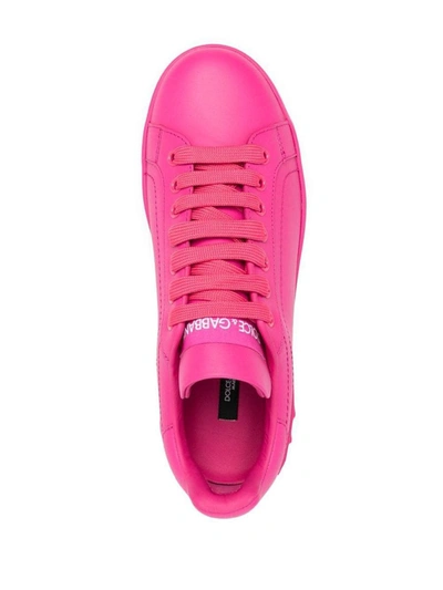 Shop Dolce & Gabbana Sneakers With Logo In Pink &amp; Purple