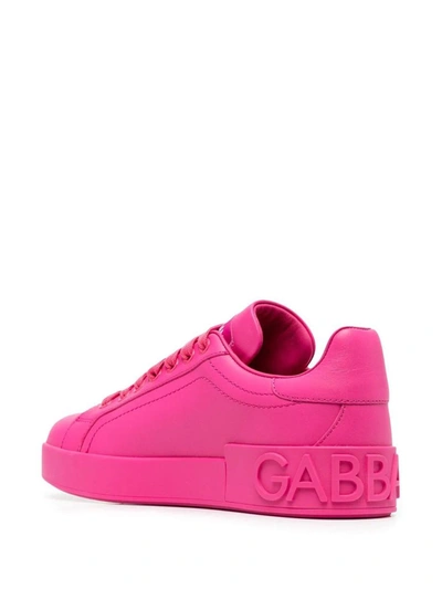 Shop Dolce & Gabbana Sneakers With Logo In Pink &amp; Purple
