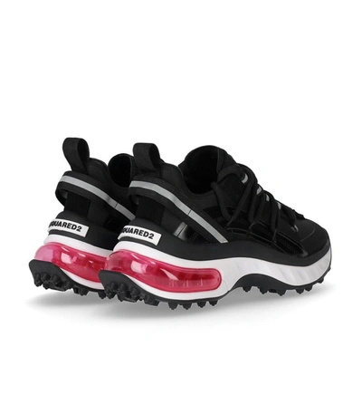 Shop Dsquared2 Bubble Black And Pink Sneaker