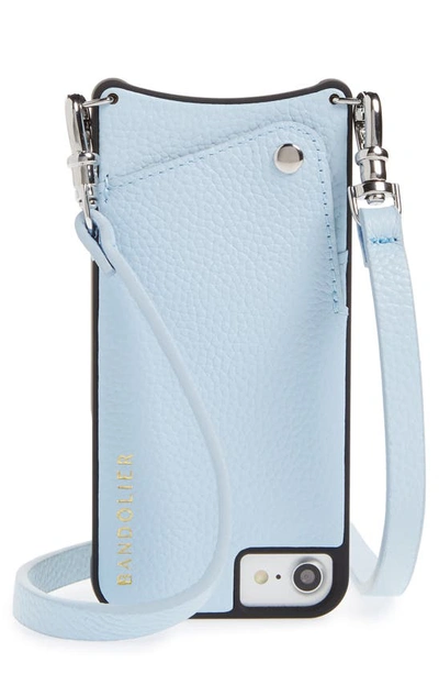 Bandolier Emma Leather Iphone 6/7/8 u0026 6/7/8 Plus Crossbody Case In Light  Blue/ Silver | ModeSens