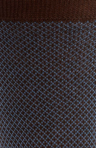 Canali Geometric Jacquard Dress Socks In Brown