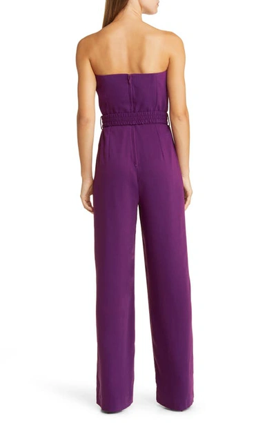 Shop Lilly Pulitzer Rosalie Strapless Sweetheart Neck Jumpsuit In Amarena Ch