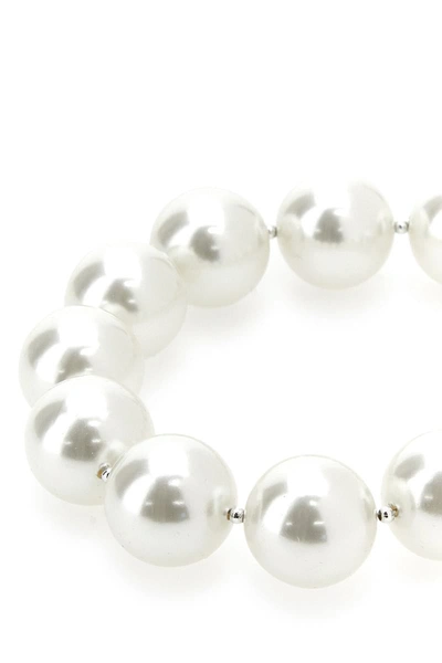 Shop Alessandra Rich Necklaces In Pearl