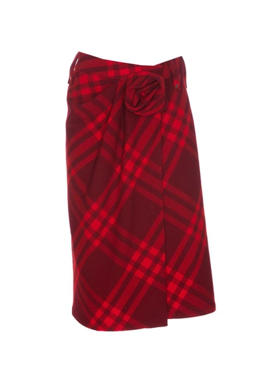 Shop Burberry Skirts In Red