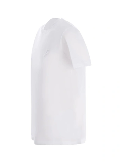 Shop Dondup T-shirt  "d" In White