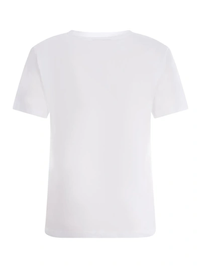 Shop Dondup T-shirt  "d" In White
