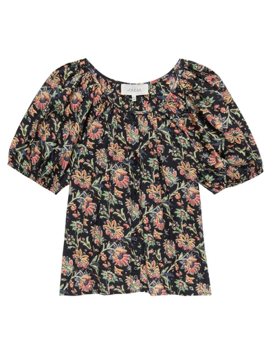 Shop The Great The Porch Top In Black Paisley Floral In Multi