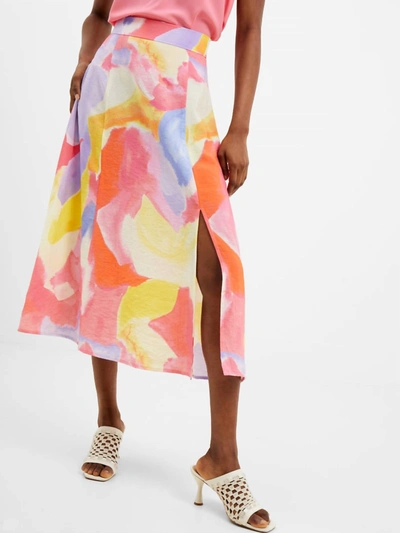 French Connection Isadora Midi Skirt In Multi