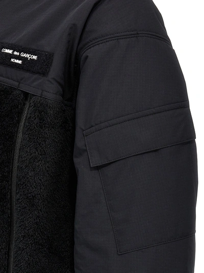 Shop Comme Des Garçons Homme Deux Bimaterial Jacket Casual Jackets, Parka Black