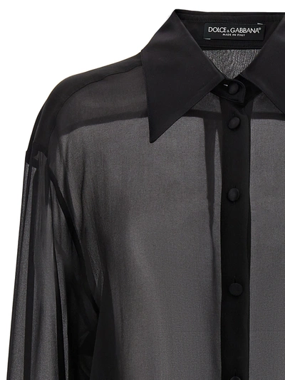Shop Dolce & Gabbana Chiffon Shirt Shirt, Blouse Black