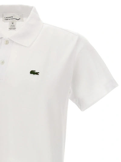 Shop Comme Des Garçons Shirt X Lacoste Polo White