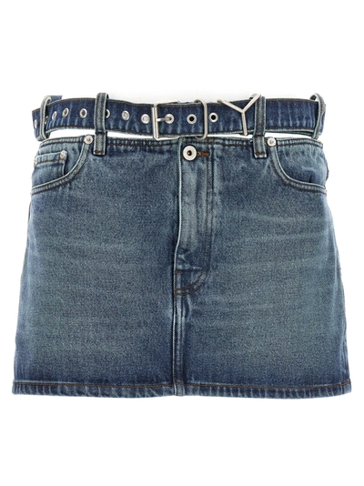 Shop Y/project Cut-out Belt Skirt Skirts Blue