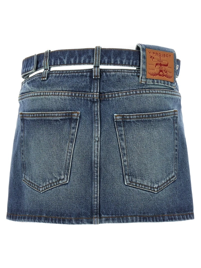 Shop Y/project Cut-out Belt Skirt Skirts Blue