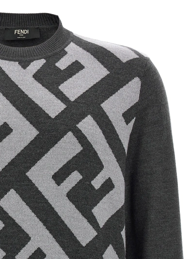 Shop Fendi Ff Sweater, Cardigans Gray