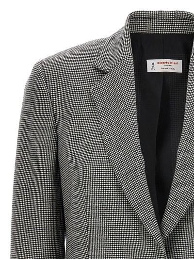 Shop Alberto Biani Houndstooth Blazer Jackets White/black