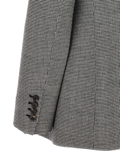 Shop Alberto Biani Houndstooth Blazer Jackets White/black