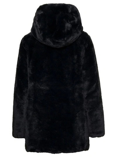 Save The Duck Bridget Reversible Faux Fur Jacket In Black