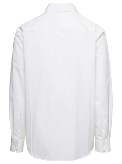 Shop Versace Camicia Buckle Look Sfilata In White