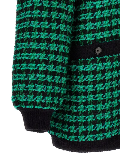 Shop Msgm Tweed Cardigan Sweater, Cardigans Green